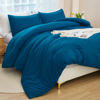 Picture of Litanika Teal Comforter Queen Size, 3 Pieces Turquoise Lightweight Solid Bedding Comforter Set, All Season Fluffy Bed Set (90x90In Comforter & 2 Pillowcases)