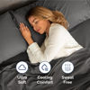 Picture of Extra Deep King Fitted Sheet - Hotel Luxury Single Fitted Sheet Only - Sheet Easily Fits 18 inch to 24 inch Mattress - Soft, Wrinkle Free, Breathable And Comfy Extra Deep Pockets Charcoal Fitted Sheet