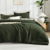 Picture of Litanika Dark Olive Green California King Comforter Set - 3 Pieces Cal King Lightweight Summer Soft Solid Bed Comforter, Oversized Fluffy Down Alternative Bedding Set (104x96In, 2 Pillowcases)