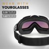 Picture of OutdoorMaster OTG Ski Goggles - Over Glasses Ski/Snowboard Goggles for Men, Women & Youth - 100% UV Protection (White Frame + VLT 13.1% Grey Lens with REVO Gold)