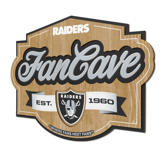 Picture of YouTheFan NFL Las Vegas Raiders Fan Cave Sign