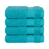 Picture of Cotton Paradise 100% Cotton Turkish Washcloths for Bathroom, 4 Piece Soft Absorbent Small Hand Face Towels Wash Rags for Body, Aqua Blue Wash Cloths
