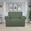 Picture of Easy-Going Stretch Oversized Chair Sofa Slipcover 1-Piece Couch Sofa Cover Furniture Protector Soft with Elastic Bottom for Kids Spandex Jacquard Fabric Small Checks Greyish Green
