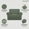 Picture of Easy-Going Stretch Oversized Chair Sofa Slipcover 1-Piece Couch Sofa Cover Furniture Protector Soft with Elastic Bottom for Kids Spandex Jacquard Fabric Small Checks Greyish Green