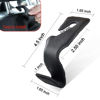 Picture of Car Hooks Universal Car Vehicle Back Seat Headrest Hanger Holder Hook Microfiber Leather & Stainless Steel for Bag Purse Cloth Drink Grocery (Black red)…