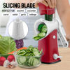 Picture of Zulay Rotary Cheese Grater 5 Blade Cheese Shredder - Manual Hand Crank Cheese Grater With Reinforced Suction & 5 Interchangeable Drums - Easy to Use Vegetable Chopper - Elegant Candy