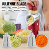 Picture of Zulay Rotary Cheese Grater 5 Blade Cheese Shredder - Manual Hand Crank Cheese Grater With Reinforced Suction & 5 Interchangeable Drums - Easy to Use Vegetable Chopper - Elegant Candy