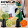 Picture of Zulay Rotary Cheese Grater 5 Blade Cheese Shredder - Manual Hand Crank Cheese Grater With Reinforced Suction & 5 Interchangeable Drums - Easy to Use Vegetable Chopper - Jade Night