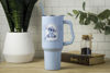 Picture of Silver Buffalo Disney Lilo and Stitch Minimalistic Design Ocean and Tropical Stainless Steel Tumbler with Handle and Straw, Fits in Standard Cup Holder, 40 Ounces