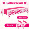 Picture of 2 Pack Valentines Day Tablecloth,Valentines Day Decorations 54" x 108" Disposable Plastic Tablecloth,Rose Red Table Cloths for Rectangle,Party Supplies,Valentines Decor,Wedding,Engagement,Anniversary