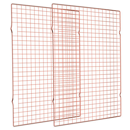 Picture of Briout Cooling Rack for Baking, 2-Pack 16x10 Inches Baking Rack, Thick Wire Cookie Rack for Cooking, Roasting, Grilling, Drying, Oven Safe, Fits Half Sheet Pan, Rose Gold