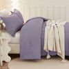 Picture of Litanika Grayish Lavender Purple Comforter Set Full Size, 3 Pieces Lightweight Solid Bedding Comforter Set, All Season Fluffy Bed Set (79x90In Comforter & 2 Pillowcases)