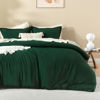 Picture of Litanika Comforters Emerald Green Oversized King Size, 3 Pieces Lightweight Solid Bedding Comforter Set, All Season Fluffy Bed Set (120x98In Comforter & 2 Pillowcases)