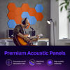 Picture of Ekkogo Acoustic Panels 12-Pack Soundproof Wall Panels 12''X10''X0.4'' Sound Panels High Density Sound Dampening Panels - [Poppy Orange Hexagon]