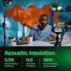 Picture of Ekkogo Acoustic Panels 12-Pack Soundproof Wall Panels 12''X10''X0.4'' Sound Panels High Density Sound Dampening Panels - [Poppy Orange Hexagon]