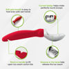 Picture of Spring Chef Ice Cream Scoop with Soft Grip Handle, Professional Heavy Duty Sturdy Scooper, Premium Kitchen Tool for Cookie Dough, Gelato, Sorbet, Red