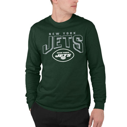 Picture of Junk Food Clothing x NFL - New York Jets - Bold Logo - Unisex Adult Long Sleeve T-Shirt for Men and Women - Size XX-Large