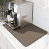 Picture of AMOAMI-Coffee Mat Hide Stain Rubber Backed Absorbent Dish Drying Mat for Kitchen Counter-Coffee Bar Accessories Fit Under Coffee Maker Coffee Machine Coffee Pot Espresso Machine Dish Rack Brown 1624
