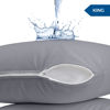 Picture of Utopia Bedding Waterproof Pillow Protectors Zippered (2 Pack, Grey) King Size, Zippered Pillowcases, Bed Bug Proof Pillow Encasement Covers 20 x 38 Inches