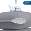 Picture of Utopia Bedding Waterproof Pillow Protectors Zippered (2 Pack, Grey) Queen Size, Zippered Pillowcases, Bed Bug Proof Pillow Encasement Covers 20 x 28 Inches