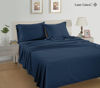 Picture of LANE LINEN 100% Organic Cotton Twin XL Sheets Set 3-Piece Pure Percale Bedsheets Soft Bedding Breathable Fits Mattress Upto 15" Deep - Estate Blue