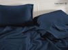 Picture of LANE LINEN 100% Organic Cotton Twin XL Sheets Set 3-Piece Pure Percale Bedsheets Soft Bedding Breathable Fits Mattress Upto 15" Deep - Estate Blue
