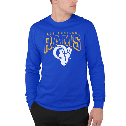 Picture of Junk Food Clothing x NFL - Los Angeles Rams - Bold Logo - Unisex Adult Long Sleeve T-Shirt for Men and Women - Size X-Large