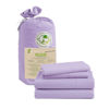 Picture of LANE LINEN 100% Organic Cotton King Sheets Set 4-Piece Pure Percale Bedsheets Soft Bedding Breathable Fits Mattress Upto 15" Deep - Orchid Petal