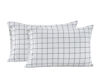 Picture of LANE LINEN 100% Organic Cotton Pillow Cases - King Size, Ultra Soft and Crisp, Cool Percale Pillow Covers, Sleeping Pillow Covers, Set of 2 - Windowpane Charcoal