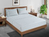 Picture of LANE LINEN 100% Organic Cotton Twin Sheets Set 3-Piece Pure Percale Long Staple Soft Bedding Breathable Fits Mattress Upto 15" Deep - Cool Blue Chevron