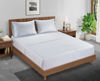 Picture of LANE LINEN 100% Organic Cotton King Sheets Set 4-Piece Pure Percale Bedsheets Soft Bedding Breathable Fits Mattress Upto 15" Deep - Blue Ticking Stripe