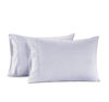 Picture of LANE LINEN 100% Organic Cotton Pillow Cases - King Size and Crisp Cool Percale Covers Sleeping Set of 2 - Ticking Stripe - Cobalt Blue