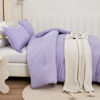 Picture of Litanika Lavender Comforter Twin/Twin XL Size, 2 Pieces Boho Lightweight Solid Bedding Comforter Set, All Season Fluffy Bed Set (66x90In Comforter & 1 Pillowcase)