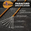 Picture of TECEUM Paracord Type III 550 Honey Gold - 100 ft - 4mm - Tactical Rope MIL-SPEC - Outdoor para Cord - Camping Hiking Fishing Gear - EDC Parachute Cord -Strong Survival Rope 089 N