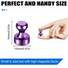 Picture of LOVIMAG 20 PCS Refrigerator Magnets, Purple Fridge Magnets Strong Magnets for Whiteboard, Small Neodymium Magnets Ideal for Push Pin Magnets, Office Magnets, Classroom Magnets, Map Magnets