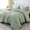 Picture of Litanika California King Comforter Set Sage Green - 3 Pieces Cal King Lightweight Solid Bed Comforter, Oversized Fluffy Down Alternative Comforter Quilt Blanket Bedding Set