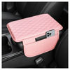 Picture of Upgraded Car Center Console Cover,Microfiber Leather Car Armrest Cover Cushion with 2 Storage Bags,Universal Car Armrest Storage Box Car Interior Accessories for Most Cars (Pink)