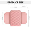 Picture of Upgraded Car Center Console Cover,Microfiber Leather Car Armrest Cover Cushion with 2 Storage Bags,Universal Car Armrest Storage Box Car Interior Accessories for Most Cars (Pink)