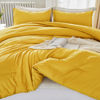 Picture of Litanika Mustard Yellow Comforter Set King Size, 3 Pieces Lightweight Solid Bedding Comforter Set, All Season Fluffy Bed Set (104x90In Comforter & 2 Pillowcases)