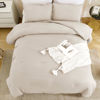 Picture of Litanika Comforters Tannish Grey California King Size, 3 Pieces Lightweight Solid Bedding Set & Collections, All Season Fluffy Bed Set (104x96In Comforter & 2 Pillowcases)
