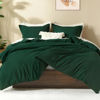 Picture of Litanika Dark Emerald Green Twin/Twin XL Comforter Set, 2 Pieces Solid Forest Bedding Set, All Season Fluffy Bed Set (66x90In Comforter & 1 Pillowcase)
