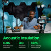 Picture of Ekkogo Acoustic Panels 12-Pack Soundproof Wall Panels 14''X13''X0.4'' Sound Panels High Density Sound Dampening Panels - [Deep Black Hexagon]