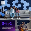Picture of Ekkogo Acoustic Panels 12-Pack Soundproof Wall Panels 12''X10''X0.4'' Sound Panels High Density Sound Dampening Panels - [Denim Blue Hexagon]
