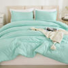 Picture of Litanika Comforters Mint Green Queen Size, 3 Pieces Lightweight Solid Bedding Set & Collections, All Season Fluffy Bed Set (90x90In Comforter & 2 Pillowcases)