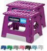 Picture of Handy Laundry Folding Lightweight Step Stool is Sturdy Enough to Support Adults and Safe Enough for Kids. Opens Easy with One Flip. Great for Kitchen, Bathroom or Bedroom. (Purple | 2-Pack)