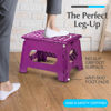 Picture of Handy Laundry Folding Lightweight Step Stool is Sturdy Enough to Support Adults and Safe Enough for Kids. Opens Easy with One Flip. Great for Kitchen, Bathroom or Bedroom. (Purple | 2-Pack)
