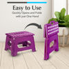 Picture of Handy Laundry Folding Lightweight Step Stool is Sturdy Enough to Support Adults and Safe Enough for Kids. Opens Easy with One Flip. Great for Kitchen, Bathroom or Bedroom. (Purple | 2-Pack)