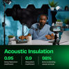 Picture of Ekkogo Acoustic Panels 12-Pack Soundproof Wall Panels 12''X10''X0.4'' Sound Panels High Density Sound Dampening Panels - [Deep Black Hexagon]
