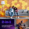Picture of Ekkogo Acoustic Panels 12-Pack Soundproof Wall Panels 12''X10''X0.4'' Sound Panels High Density Sound Dampening Panels - [70'S Orange Hexagon]