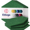 Picture of Ekkogo Acoustic Panels 12-Pack Soundproof Wall Panels 14''X13''X0.4'' Sound Panels High Density Sound Dampening Panels - [Dark Green Hexagon]